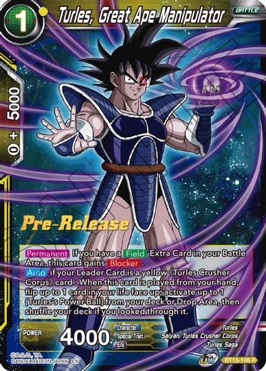 Turles, Great Ape Manipulator (BT15-106) [Saiyan Showdown Prerelease Promos] | Shuffle n Cut Hobbies & Games