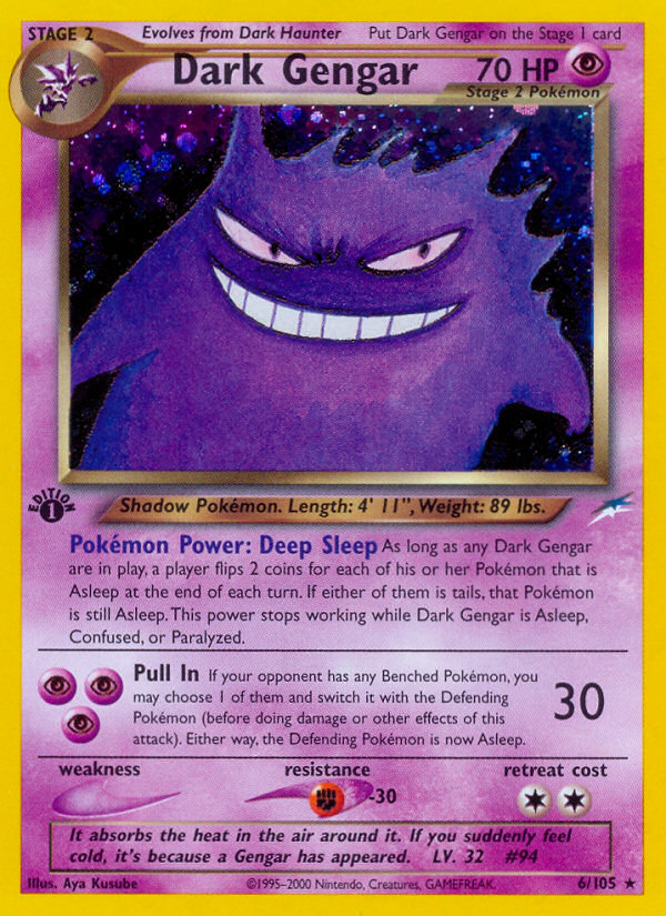 Dark Gengar (6/105) [Neo Destiny 1st Edition] | Shuffle n Cut Hobbies & Games