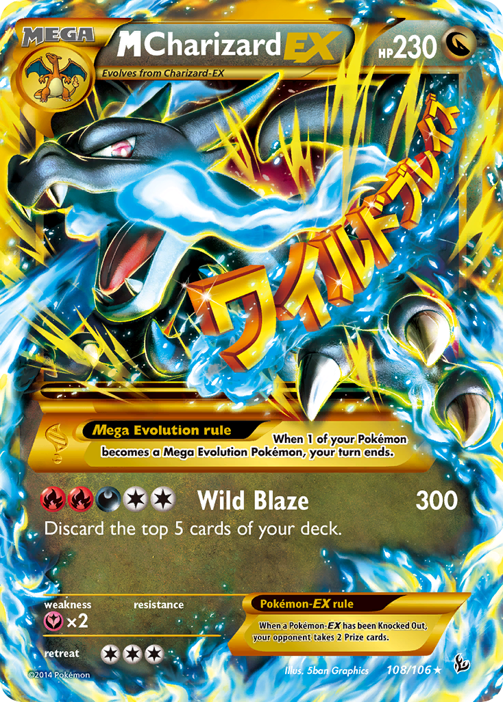 M Charizard EX (108/106) [XY: Flashfire] | Shuffle n Cut Hobbies & Games