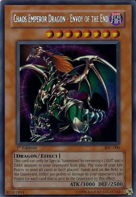 Chaos Emperor Dragon - Envoy of the End [IOC-000] Secret Rare | Shuffle n Cut Hobbies & Games