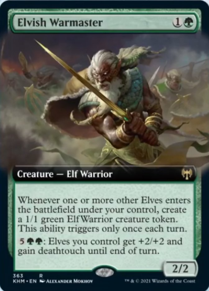 Elvish Warmaster (Extended Art) [Kaldheim] | Shuffle n Cut Hobbies & Games