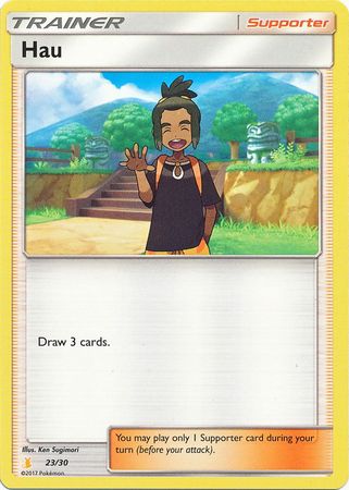 Hau (23/30) [Sun & Moon: Trainer Kit - Alolan Raichu] | Shuffle n Cut Hobbies & Games