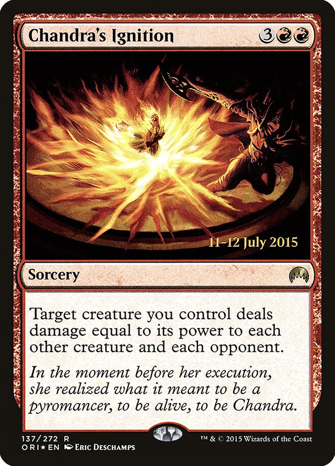 Chandra's Ignition [Magic Origins Prerelease Promos] | Shuffle n Cut Hobbies & Games