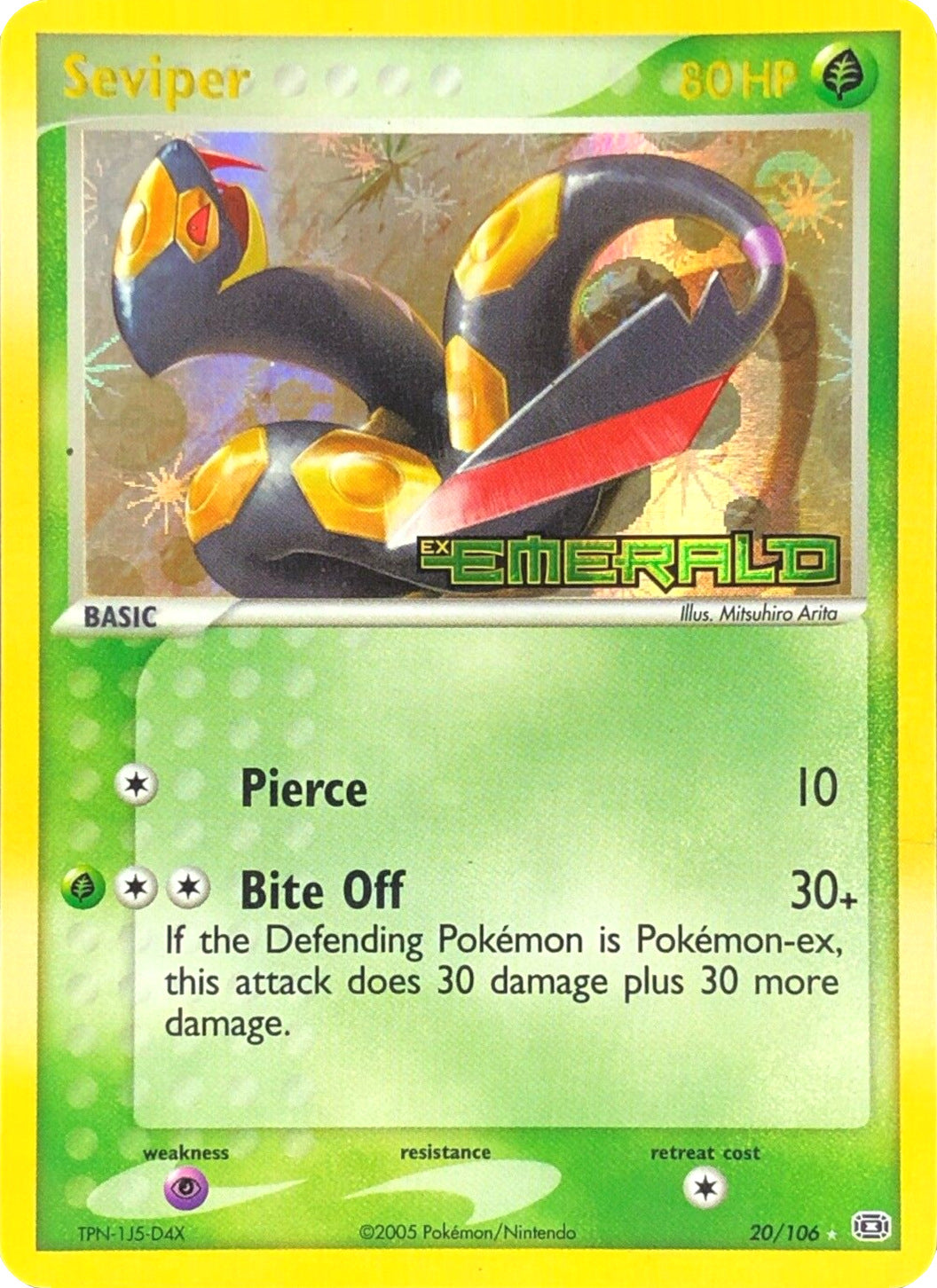 Seviper (20/106) (Stamped) [EX: Emerald] | Shuffle n Cut Hobbies & Games