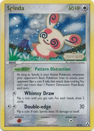 Spinda (26/92) (Stamped) [EX: Legend Maker] | Shuffle n Cut Hobbies & Games