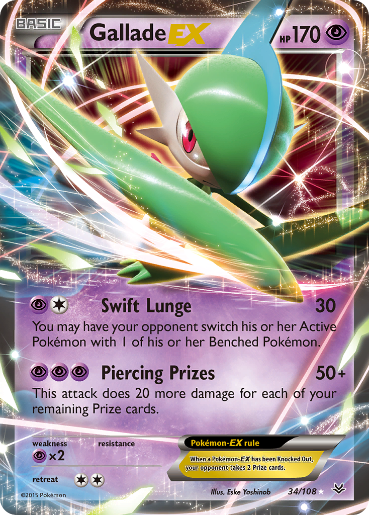 Gallade EX (34/108) [XY: Roaring Skies] | Shuffle n Cut Hobbies & Games