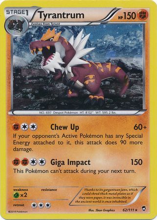 Tyrantrum (62/111) (Cosmos Holo) [XY: Furious Fists] | Shuffle n Cut Hobbies & Games