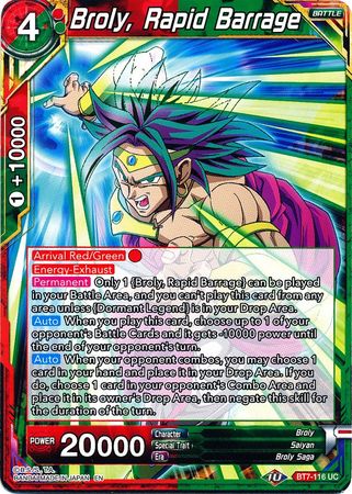 Broly, Rapid Barrage [BT7-116] | Shuffle n Cut Hobbies & Games