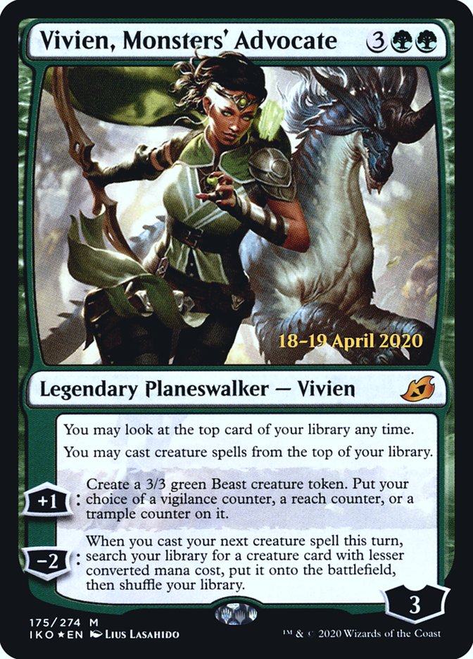 Vivien, Monsters' Advocate [Ikoria: Lair of Behemoths Prerelease Promos] | Shuffle n Cut Hobbies & Games