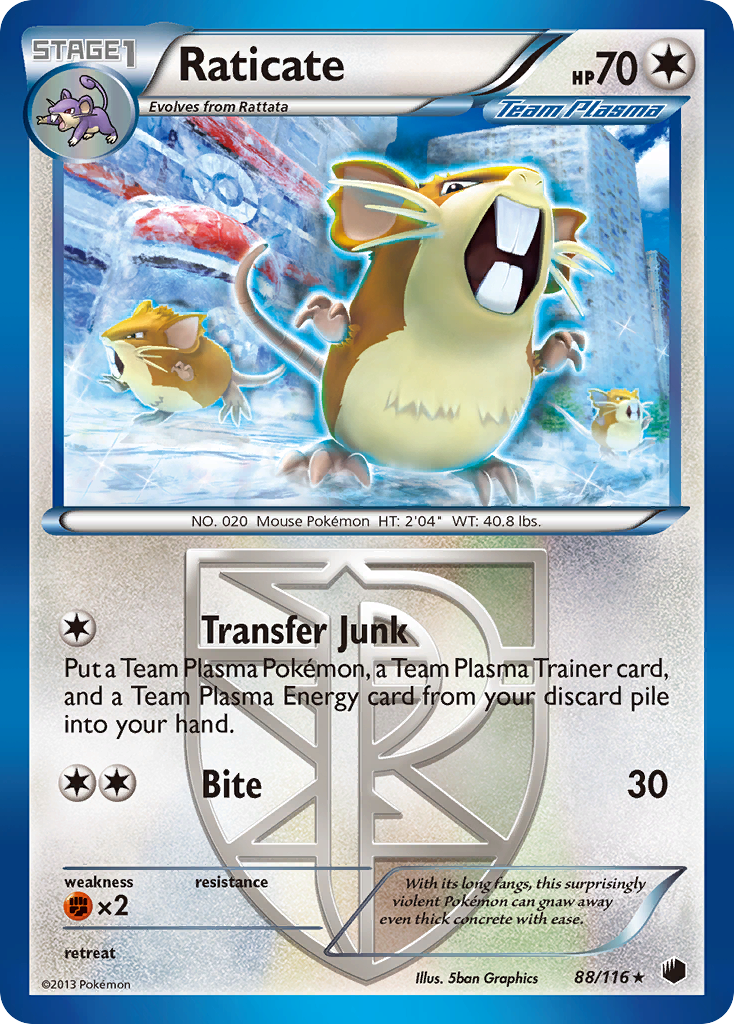 Raticate (88/116) [Black & White: Plasma Freeze] | Shuffle n Cut Hobbies & Games