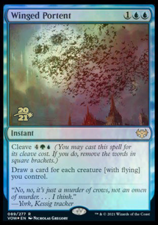 Winged Portent [Innistrad: Crimson Vow Prerelease Promos] | Shuffle n Cut Hobbies & Games