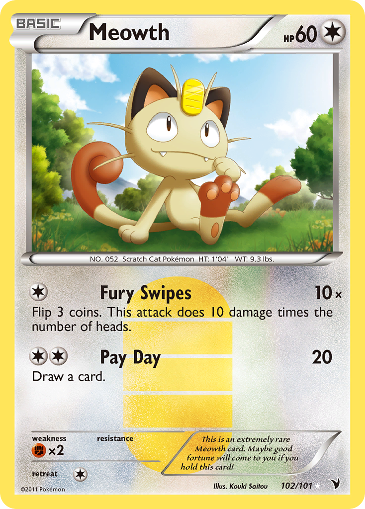 Meowth (102/101) [Black & White: Noble Victories] | Shuffle n Cut Hobbies & Games