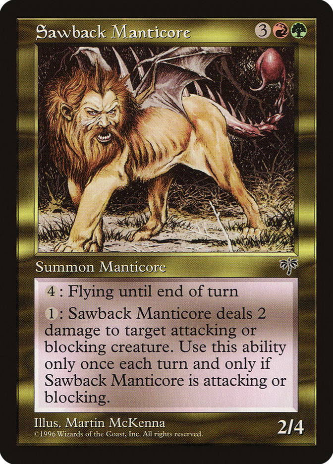 Sawback Manticore [Mirage] | Shuffle n Cut Hobbies & Games