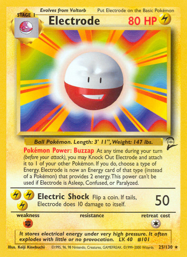 Electrode (25/130) [Base Set 2] | Shuffle n Cut Hobbies & Games