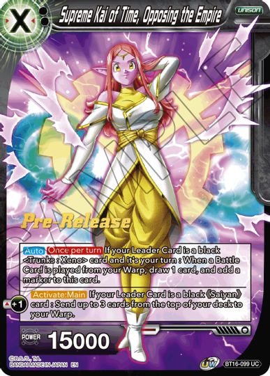 Supreme Kai of Time, Opposing the Empire (BT16-099) [Realm of the Gods Prerelease Promos] | Shuffle n Cut Hobbies & Games