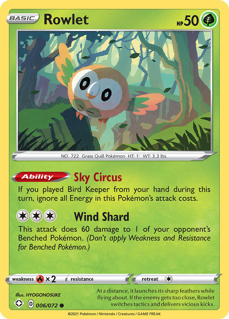 Rowlet (006/072) [Sword & Shield: Shining Fates] | Shuffle n Cut Hobbies & Games