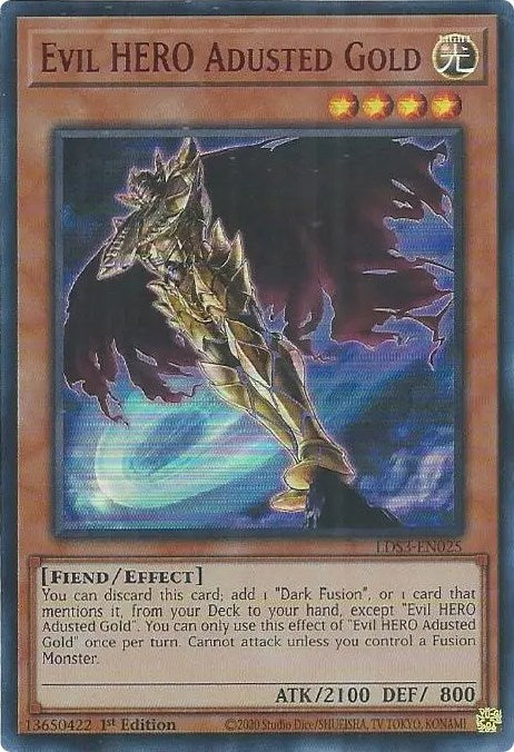 Evil HERO Adusted Gold (Red) [LDS3-EN025] Ultra Rare | Shuffle n Cut Hobbies & Games