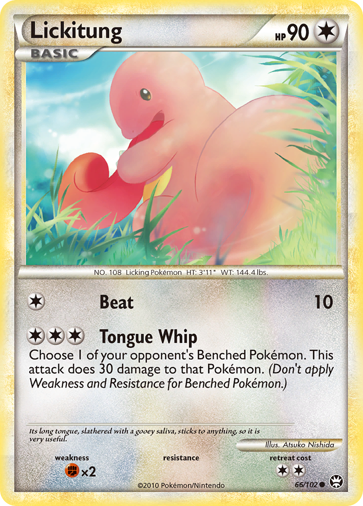 Lickitung (66/102) [HeartGold & SoulSilver: Triumphant] | Shuffle n Cut Hobbies & Games