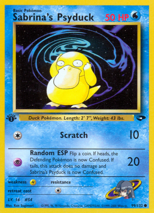 Sabrina's Psyduck (99/132) [Gym Challenge 1st Edition] | Shuffle n Cut Hobbies & Games