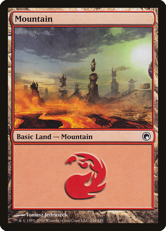 Mountain (244) [Scars of Mirrodin] | Shuffle n Cut Hobbies & Games