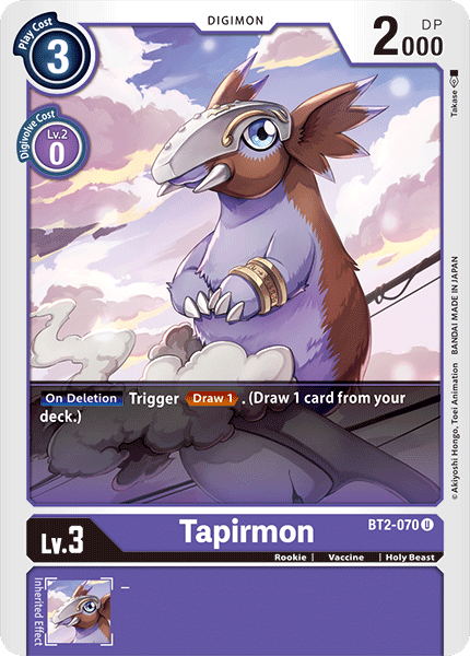 Tapirmon [BT2-070] [Release Special Booster Ver.1.0] | Shuffle n Cut Hobbies & Games