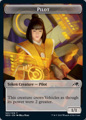 Myr // Pilot Double-Sided Token [Kamigawa: Neon Dynasty Commander Tokens] | Shuffle n Cut Hobbies & Games