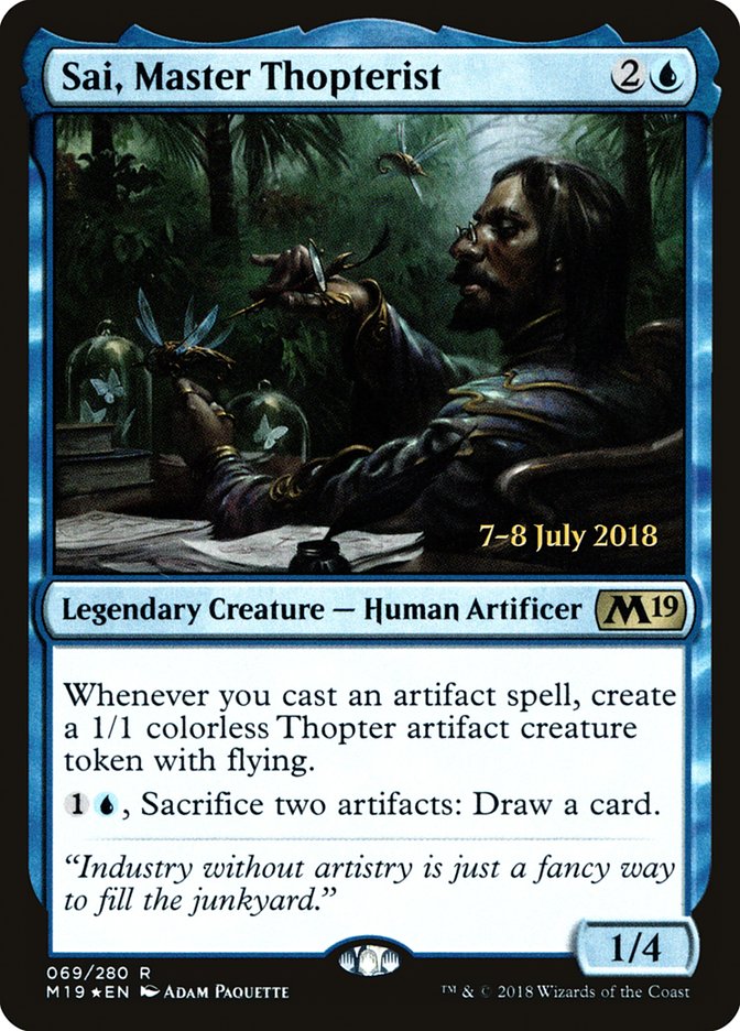 Sai, Master Thopterist [Core Set 2019 Prerelease Promos] | Shuffle n Cut Hobbies & Games