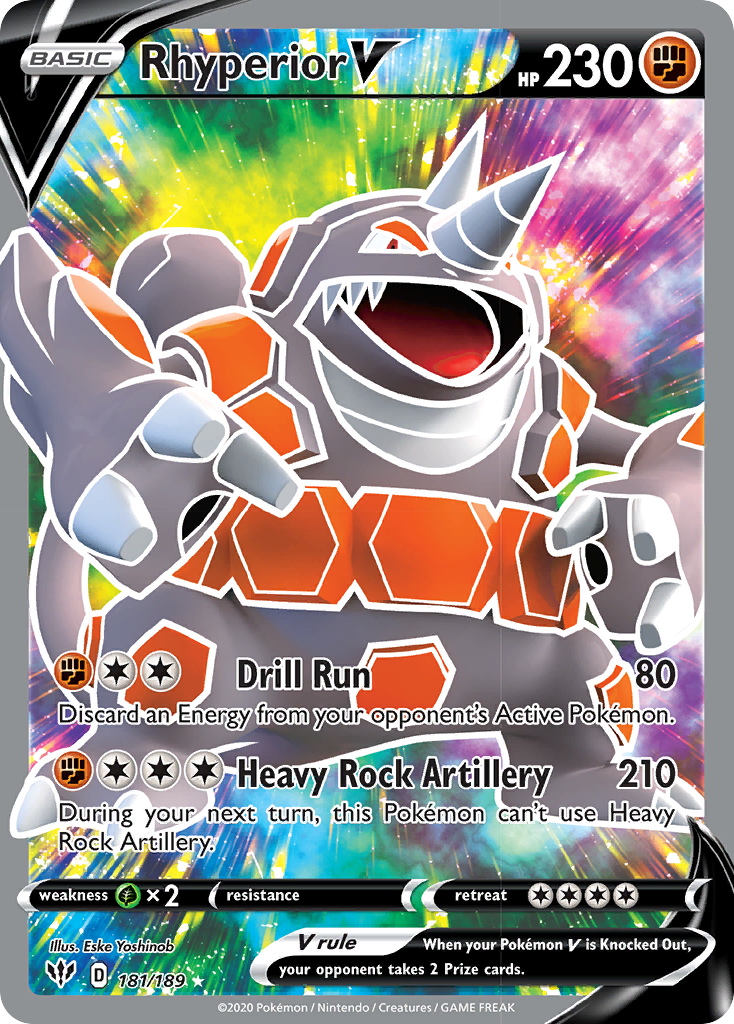 Rhyperior V (181/189) [Sword & Shield: Darkness Ablaze] | Shuffle n Cut Hobbies & Games