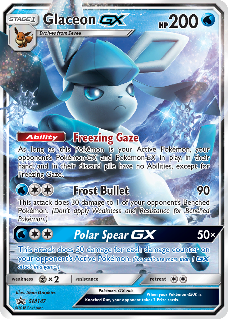 Glaceon GX (SM147) [Sun & Moon: Black Star Promos] | Shuffle n Cut Hobbies & Games