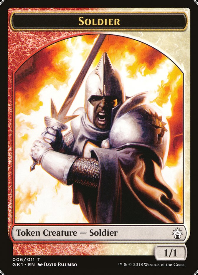 Soldier // Goblin Double-Sided Token [Guilds of Ravnica Guild Kit Tokens] | Shuffle n Cut Hobbies & Games