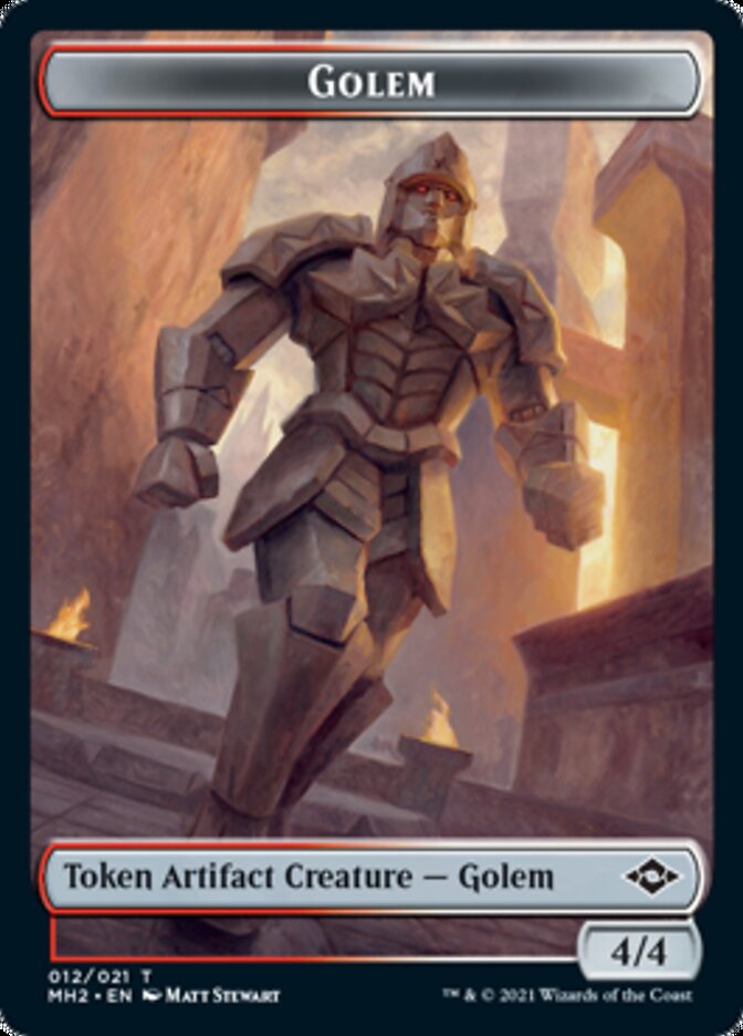 Golem // Treasure (21) Double-Sided Token [Modern Horizons 2 Tokens] | Shuffle n Cut Hobbies & Games