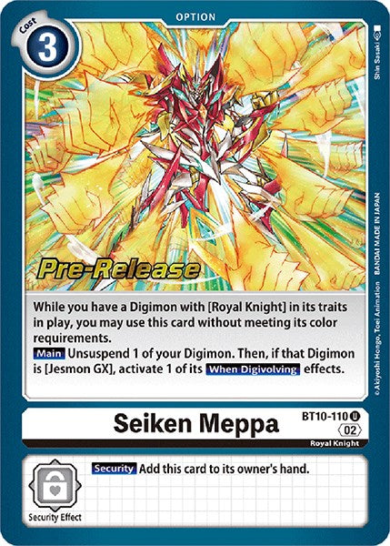 Seiken Meppa [BT10-110] [Xros Encounter Pre-Release Cards] | Shuffle n Cut Hobbies & Games