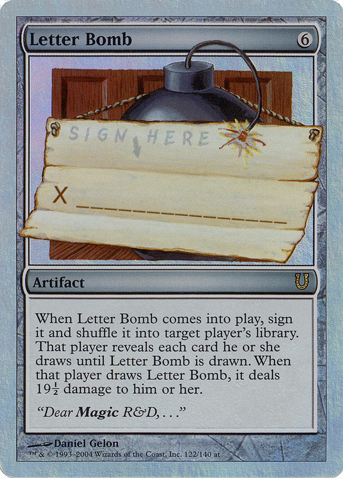 Letter Bomb (Alternate Foil) [Unhinged] | Shuffle n Cut Hobbies & Games