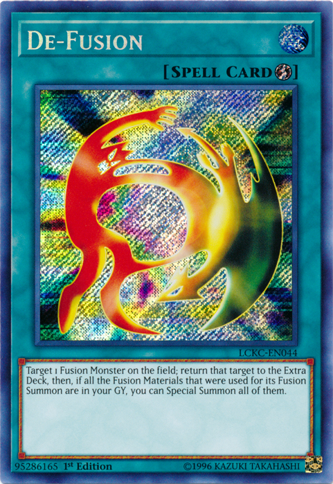 De-Fusion [LCKC-EN044] Secret Rare | Shuffle n Cut Hobbies & Games