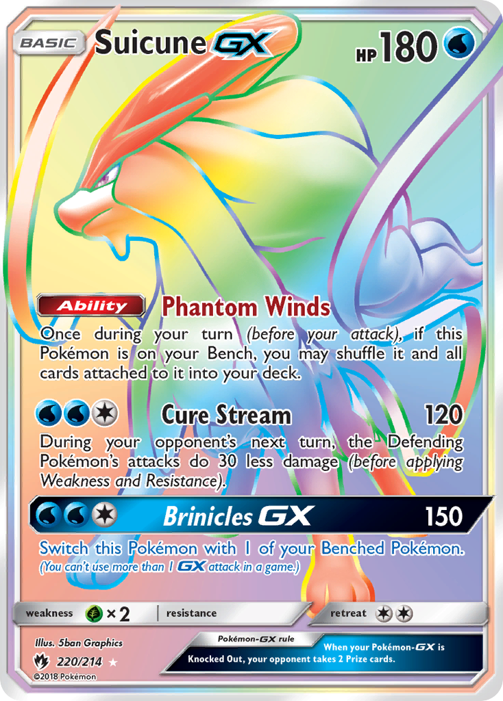 Suicune GX (220/214) [Sun & Moon: Lost Thunder] | Shuffle n Cut Hobbies & Games