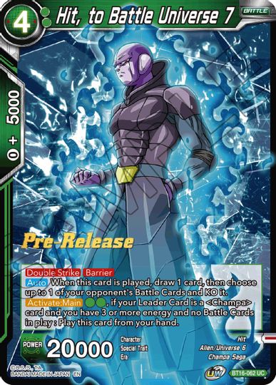 Hit, to Battle Universe 7 (BT16-062) [Realm of the Gods Prerelease Promos] | Shuffle n Cut Hobbies & Games