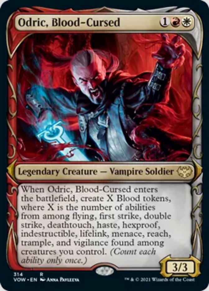 Odric, Blood-Cursed (Showcase Fang Frame) [Innistrad: Crimson Vow] | Shuffle n Cut Hobbies & Games