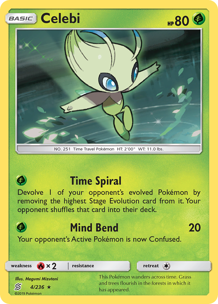 Celebi (4/236) [Sun & Moon: Unified Minds] | Shuffle n Cut Hobbies & Games