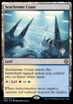 Seachrome Coast (Promo Pack) [Phyrexia: All Will Be One Promos] | Shuffle n Cut Hobbies & Games