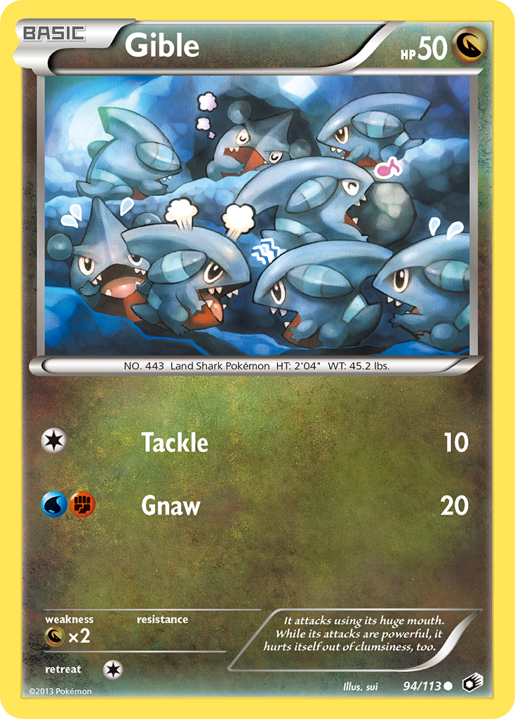 Gible (94/113) [Black & White: Legendary Treasures] | Shuffle n Cut Hobbies & Games