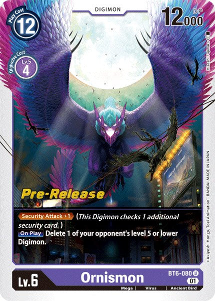 Ornismon [BT6-080] [Double Diamond Pre-Release Cards] | Shuffle n Cut Hobbies & Games