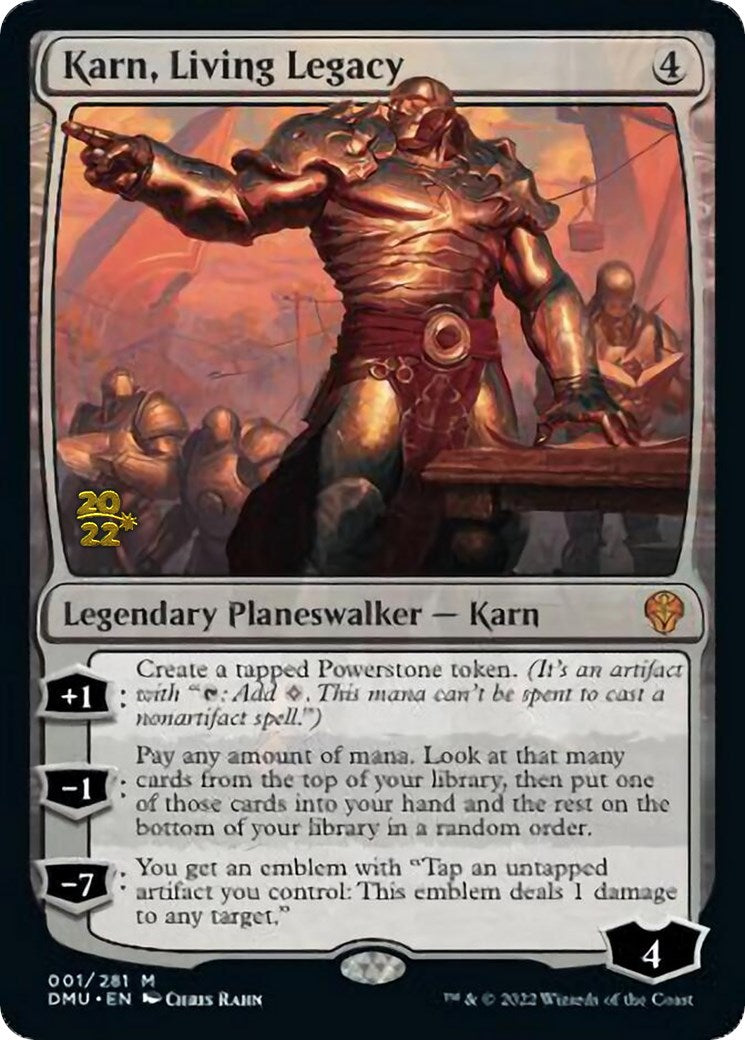 Karn, Living Legacy [Dominaria United Prerelease Promos] | Shuffle n Cut Hobbies & Games