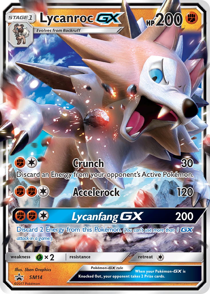 Lycanroc GX (SM14) [Sun & Moon: Black Star Promos] | Shuffle n Cut Hobbies & Games