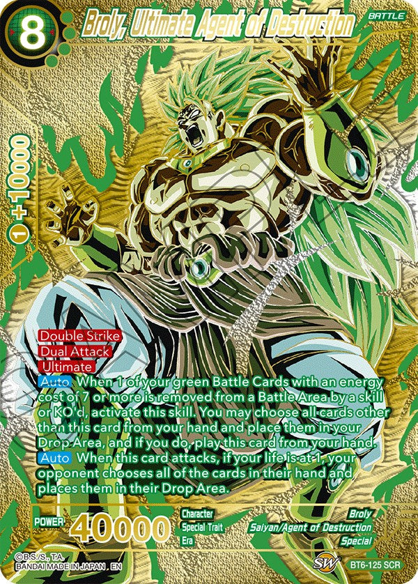 Broly, Ultimate Agent of Destruction (Premium Edition) (BT6-125) [5th Anniversary Set] | Shuffle n Cut Hobbies & Games