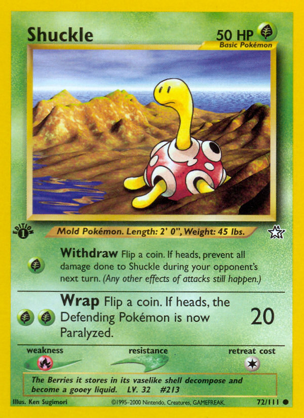 Shuckle (72/111) [Neo Genesis 1st Edition] | Shuffle n Cut Hobbies & Games