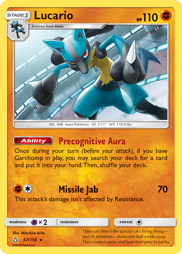 Lucario (67/156) [Sun & Moon: Ultra Prism] | Shuffle n Cut Hobbies & Games