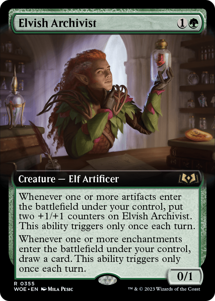 Elvish Archivist (Extended Art) [Wilds of Eldraine] | Shuffle n Cut Hobbies & Games