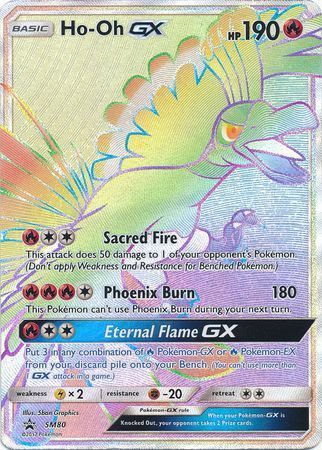 Ho-Oh GX (SM80) (Jumbo Card) [Sun & Moon: Black Star Promos] | Shuffle n Cut Hobbies & Games