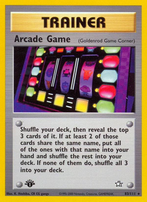 Arcade Game (83/111) [Neo Genesis 1st Edition] | Shuffle n Cut Hobbies & Games