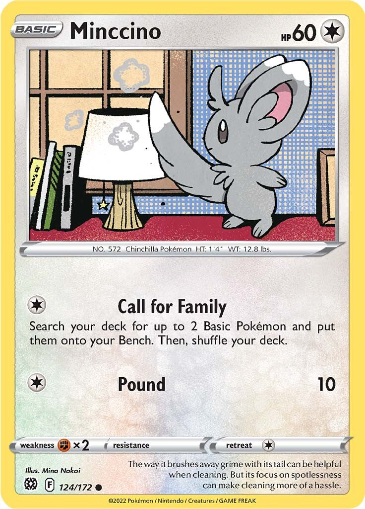 Minccino (124/172) [Sword & Shield: Brilliant Stars] | Shuffle n Cut Hobbies & Games